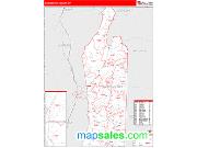 Washington County, NY <br /> Wall Map <br /> Zip Code <br /> Red Line Style 2025 Map