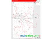 Alamance County, NC <br /> Wall Map <br /> Zip Code <br /> Red Line Style 2025 Map