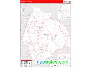 Edgecombe County, NC <br /> Wall Map <br /> Zip Code <br /> Red Line Style 2025 Map
