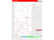 Granville County, NC <br /> Wall Map <br /> Zip Code <br /> Red Line Style 2025 Map