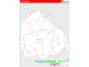 Greene County, NC <br /> Wall Map <br /> Zip Code <br /> Red Line Style 2025 Map
