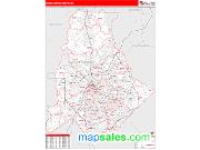 Mecklenburg County, NC <br /> Wall Map <br /> Zip Code <br /> Red Line Style 2025 Map