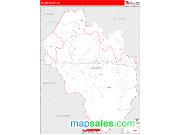 Yancey County, NC <br /> Wall Map <br /> Zip Code <br /> Red Line Style 2025 Map