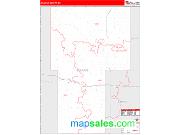 Billings County, ND <br /> Wall Map <br /> Zip Code <br /> Red Line Style 2025 Map