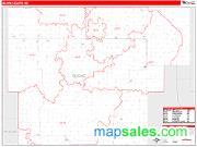 Burke County, ND <br /> Wall Map <br /> Zip Code <br /> Red Line Style 2025 Map