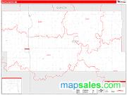 Eddy County, ND <br /> Wall Map <br /> Zip Code <br /> Red Line Style 2025 Map
