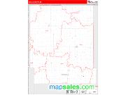 Griggs County, ND <br /> Wall Map <br /> Zip Code <br /> Red Line Style 2025 Map