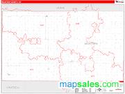 McIntosh County, ND <br /> Wall Map <br /> Zip Code <br /> Red Line Style 2025 Map