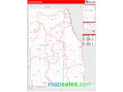 Richland County, ND <br /> Wall Map <br /> Zip Code <br /> Red Line Style 2025 Map