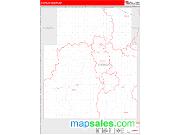 Sheridan County, ND <br /> Wall Map <br /> Zip Code <br /> Red Line Style 2025 Map