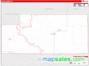Slope County, ND <br /> Wall Map <br /> Zip Code <br /> Red Line Style 2025 Map