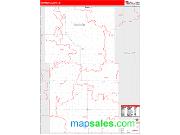 Towner County, ND <br /> Wall Map <br /> Zip Code <br /> Red Line Style 2025 Map