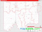 Williams County, ND <br /> Wall Map <br /> Zip Code <br /> Red Line Style 2025 Map