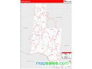 Brown County, OH <br /> Wall Map <br /> Zip Code <br /> Red Line Style 2025 Map