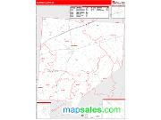 Clinton County, OH <br /> Wall Map <br /> Zip Code <br /> Red Line Style 2025 Map
