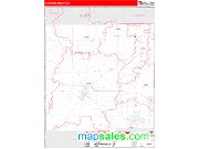 Crawford County, OH <br /> Wall Map <br /> Zip Code <br /> Red Line Style 2025 Map