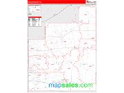 Geauga County, OH <br /> Wall Map <br /> Zip Code <br /> Red Line Style 2025 Map
