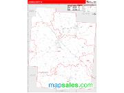 Jackson County, OH <br /> Wall Map <br /> Zip Code <br /> Red Line Style 2025 Map