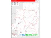Morrow County, OH <br /> Wall Map <br /> Zip Code <br /> Red Line Style 2025 Map