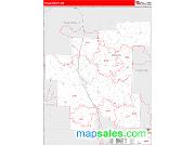 Noble County, OH <br /> Wall Map <br /> Zip Code <br /> Red Line Style 2025 Map