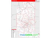 Summit County, OH <br /> Wall Map <br /> Zip Code <br /> Red Line Style 2025 Map