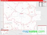 Van Wert County, OH <br /> Wall Map <br /> Zip Code <br /> Red Line Style 2025 Map
