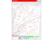 Warren County, OH <br /> Wall Map <br /> Zip Code <br /> Red Line Style 2025 Map