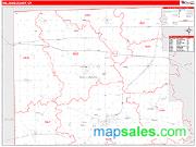 Williams County, OH <br /> Wall Map <br /> Zip Code <br /> Red Line Style 2025 Map