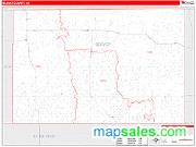 Beaver County, OK <br /> Wall Map <br /> Zip Code <br /> Red Line Style 2025 Map