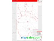 Blaine County, OK <br /> Wall Map <br /> Zip Code <br /> Red Line Style 2025 Map