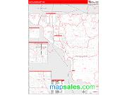Cleveland County, OK <br /> Wall Map <br /> Zip Code <br /> Red Line Style 2025 Map