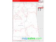 Delaware County, OK <br /> Wall Map <br /> Zip Code <br /> Red Line Style 2025 Map
