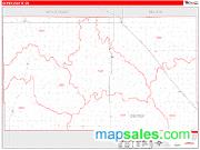 Dewey County, OK <br /> Wall Map <br /> Zip Code <br /> Red Line Style 2025 Map