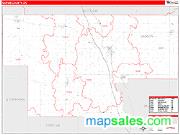 Garvin County, OK <br /> Wall Map <br /> Zip Code <br /> Red Line Style 2025 Map