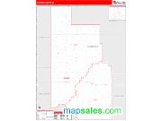 Harmon County, OK <br /> Wall Map <br /> Zip Code <br /> Red Line Style 2025 Map