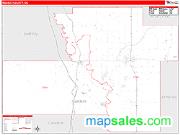 Murray County, OK <br /> Wall Map <br /> Zip Code <br /> Red Line Style 2025 Map