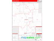 Okmulgee County, OK <br /> Wall Map <br /> Zip Code <br /> Red Line Style 2025 Map