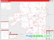 Osage County, OK <br /> Wall Map <br /> Zip Code <br /> Red Line Style 2025 Map