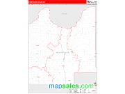 Roger Mills County, OK <br /> Wall Map <br /> Zip Code <br /> Red Line Style 2025 Map