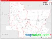 Wagoner County, OK <br /> Wall Map <br /> Zip Code <br /> Red Line Style 2025 Map