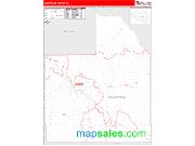 Woodward County, OK <br /> Wall Map <br /> Zip Code <br /> Red Line Style 2025 Map