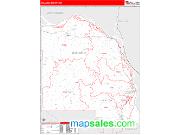 Columbia County, OR <br /> Wall Map <br /> Zip Code <br /> Red Line Style 2025 Map