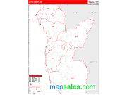 Curry County, OR <br /> Wall Map <br /> Zip Code <br /> Red Line Style 2025 Map