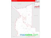 Gilliam County, OR <br /> Wall Map <br /> Zip Code <br /> Red Line Style 2025 Map