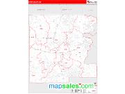 Grant County, OR <br /> Wall Map <br /> Zip Code <br /> Red Line Style 2025 Map