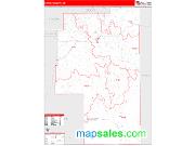 Harney County, OR <br /> Wall Map <br /> Zip Code <br /> Red Line Style 2025 Map