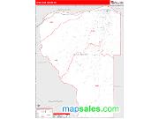 Hood River County, OR <br /> Wall Map <br /> Zip Code <br /> Red Line Style 2025 Map
