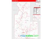 Klamath County, OR <br /> Wall Map <br /> Zip Code <br /> Red Line Style 2025 Map