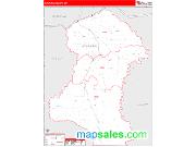 Sherman County, OR <br /> Wall Map <br /> Zip Code <br /> Red Line Style 2025 Map