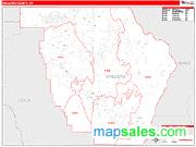 Wallowa County, OR <br /> Wall Map <br /> Zip Code <br /> Red Line Style 2025 Map